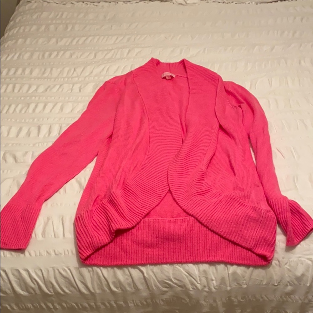 Lilly Pulitzer pink cardigan